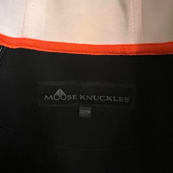 Moose Knuckles Hybrid Black and Light Pink Bomber Jacket - Picture 6 of 6